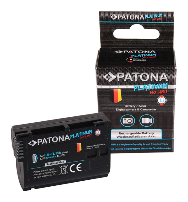 Platinum Battery Nikon EN-EL15b D7000 D7100 D600 D610 D800 D800E D810 D850 Z7 V1