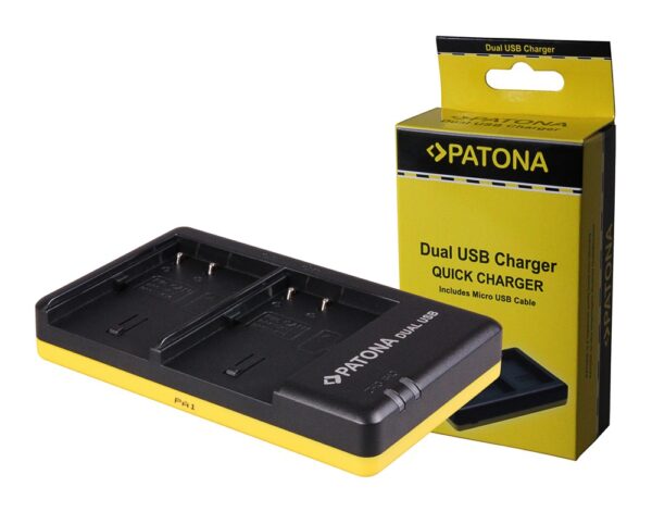 Dual Quick-Charger Canon BP-508 BP-512 incl. Micro-USB cabel