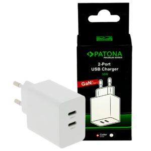 Premium GaN PD35W Adapter white 2xUSB-C PD3.0 QC3.0