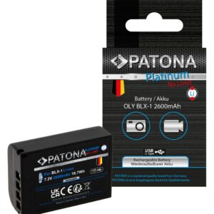 Platinum Battery with USB-C Input Olympus OM-1 OM1 BLX-1 BLX1